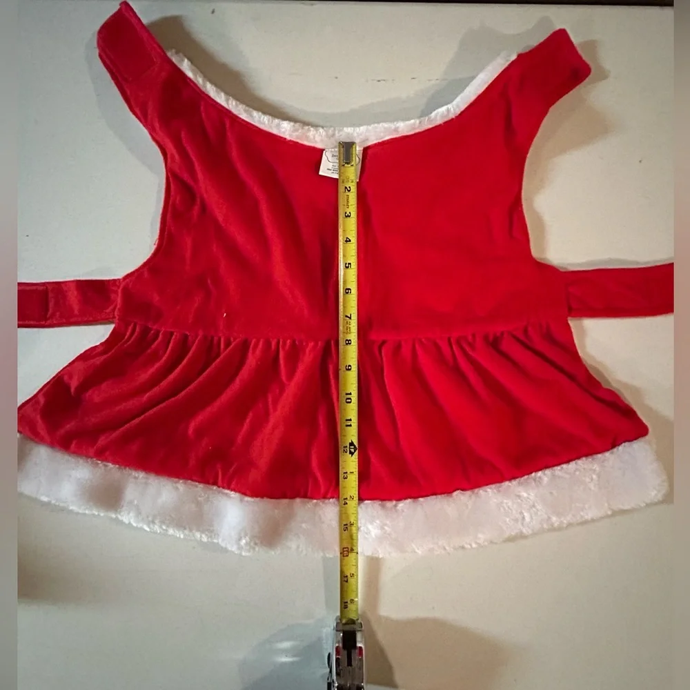 NWOT Santa Paws Coat Velvet and Rhinestones Size L/XL